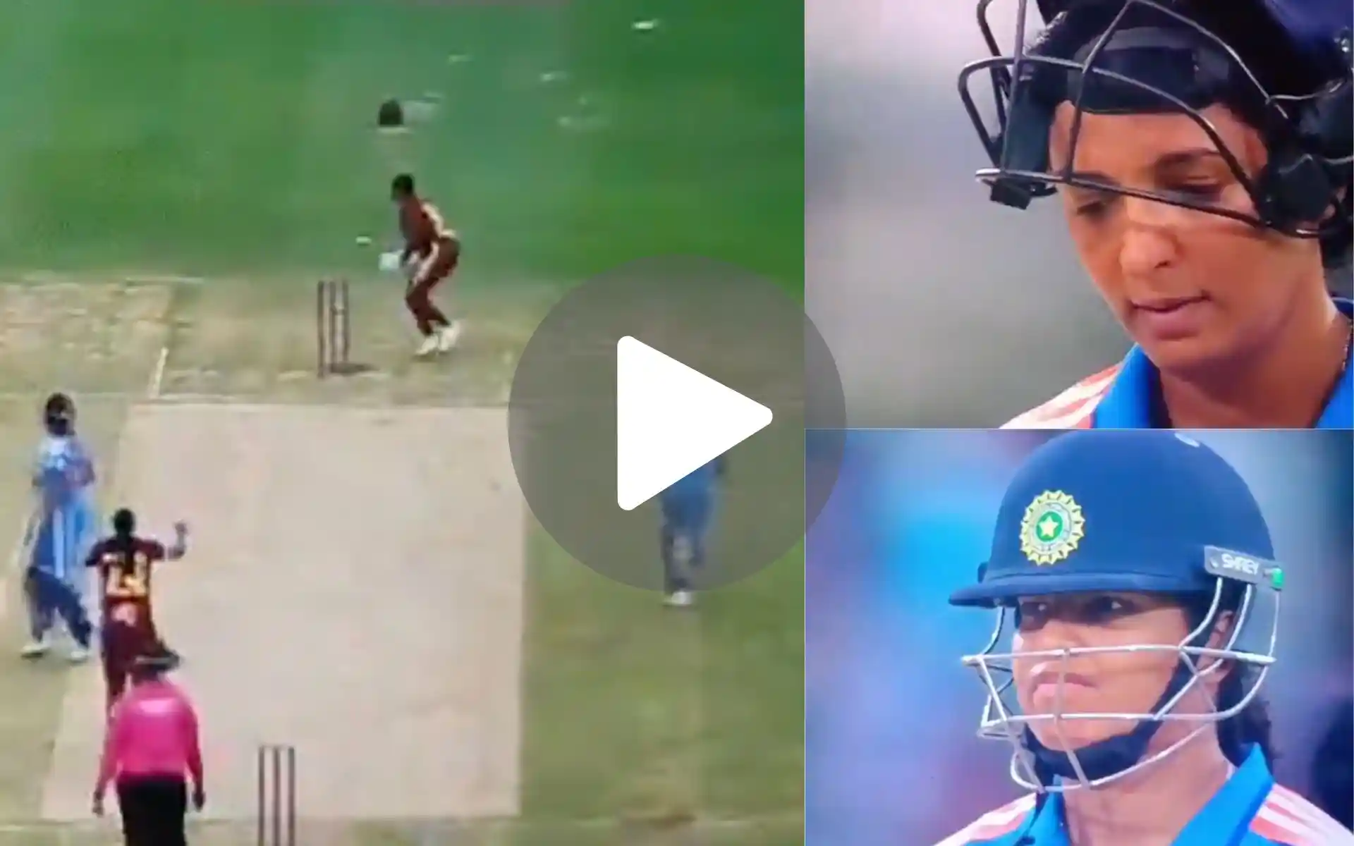 [Watch] Harmanpreet Kaur Gets Annoyed; Loses Her Wicket After Unlucky Mix-Up With Ghosh 